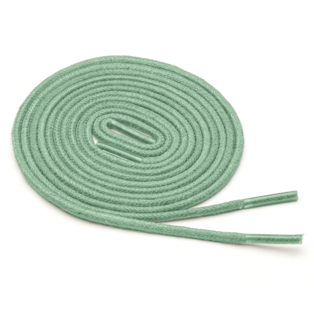 Mint Green Thin Waxed Cotton Shoe Laces – Benchmark Basics