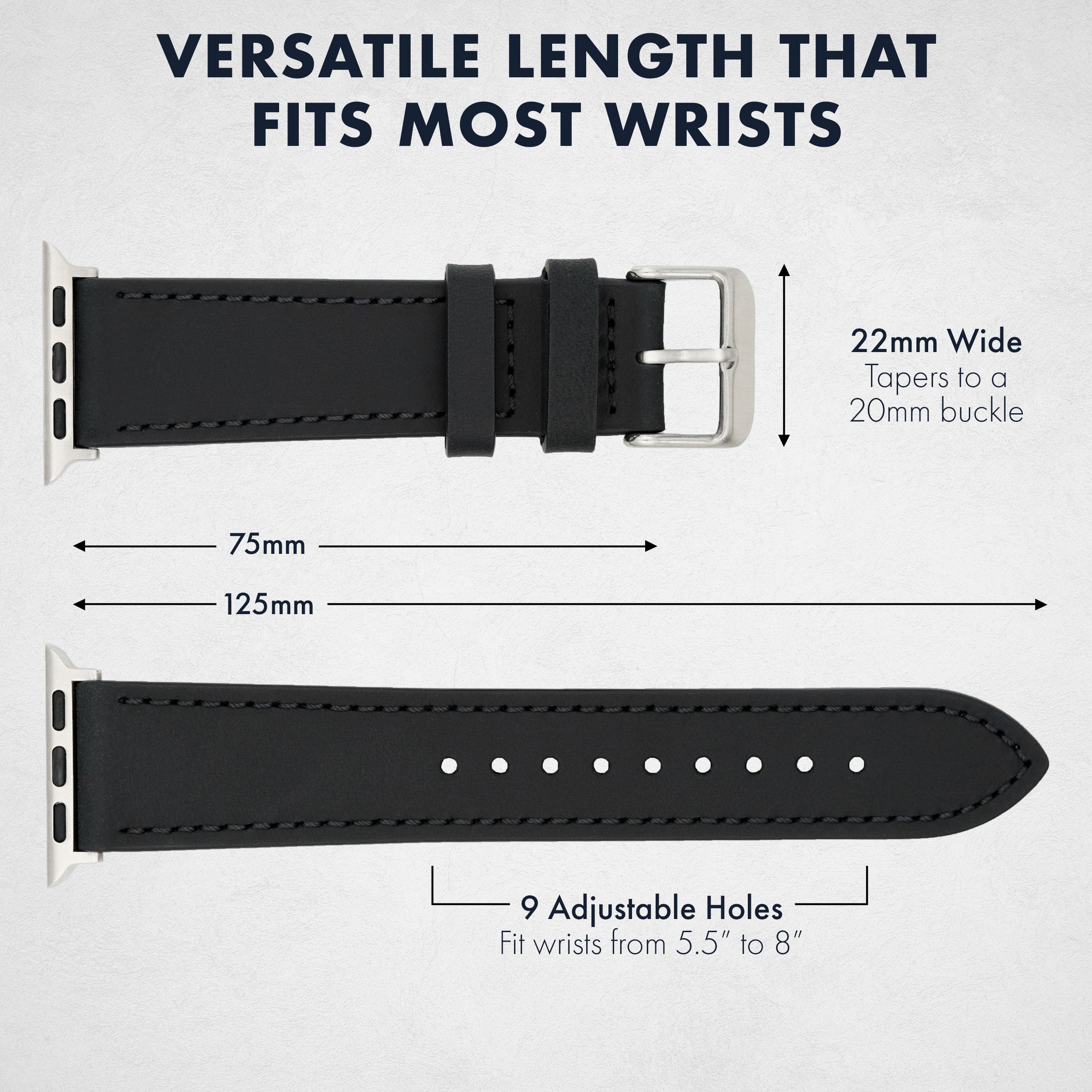 Crazy Horse Leather Apple Watch Band | 38-45mm – Benchmark Basics