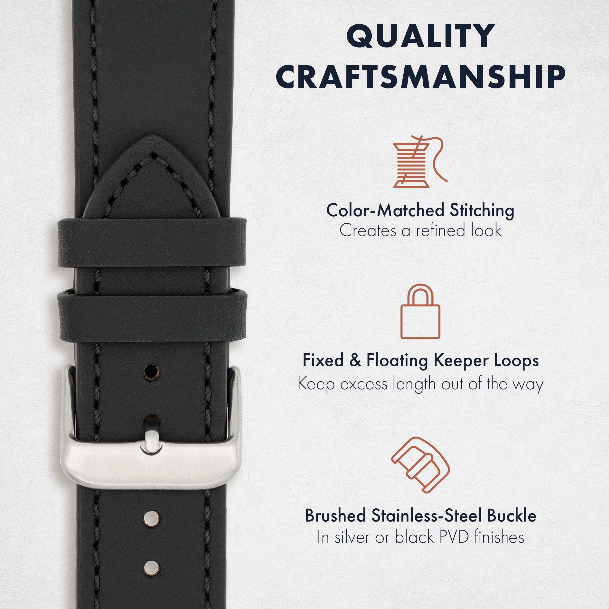 Crazy Horse Leather Apple Watch Band | 38-45mm – Benchmark Basics