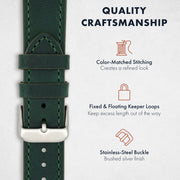 Crazy Horse Leather Quick Release | Green