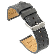 Crazy Horse Leather Quick Release | Grey