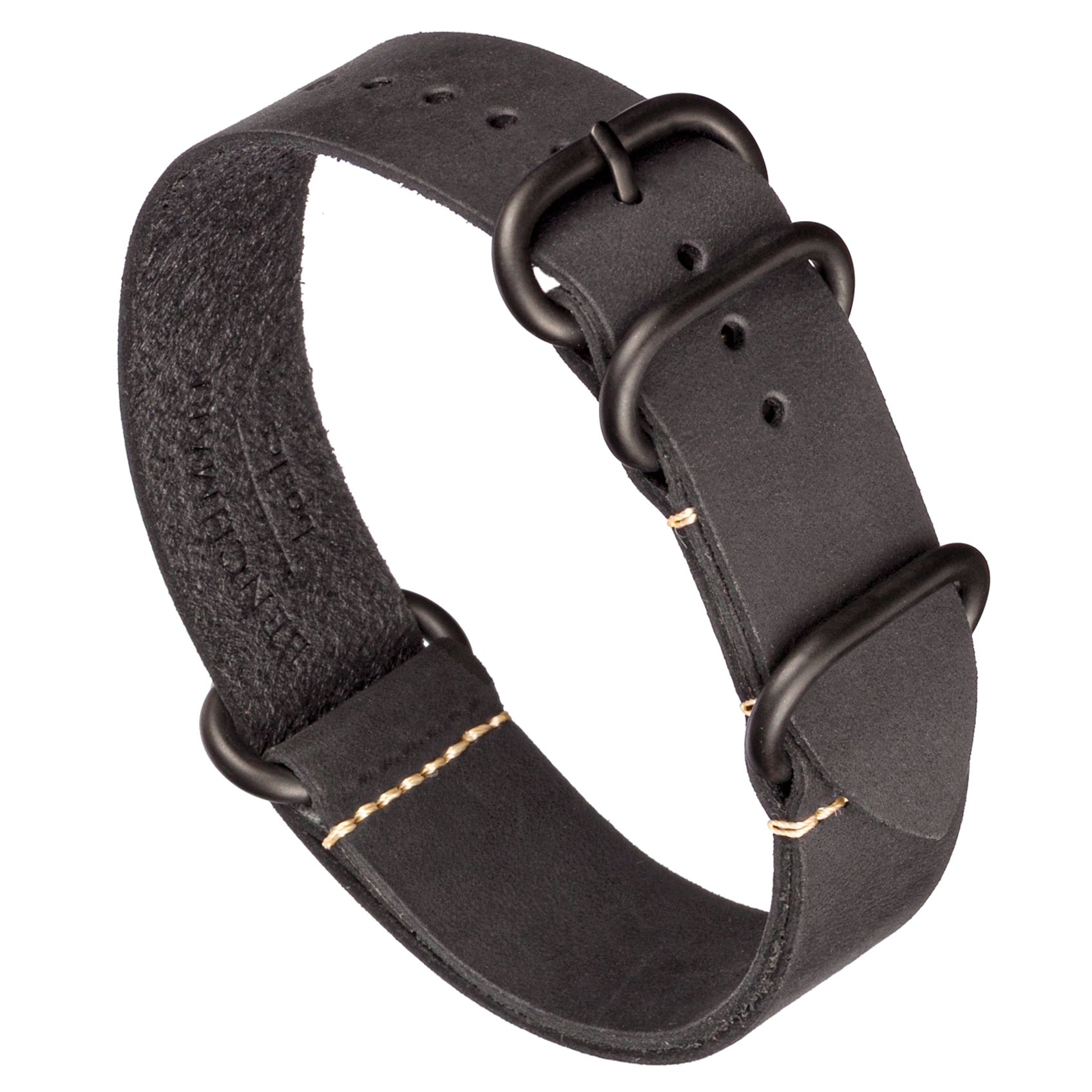 Crazy Horse Oiled Leather Zulu Slip-Through Watch Band – Benchmark