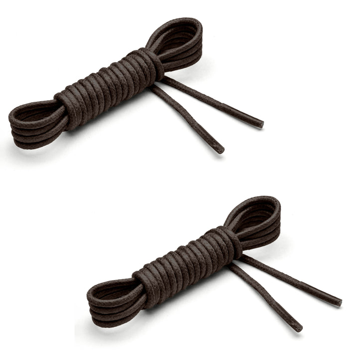Extra Thin Waxed Cotton Laces (2 Pairs) | Dark Brown