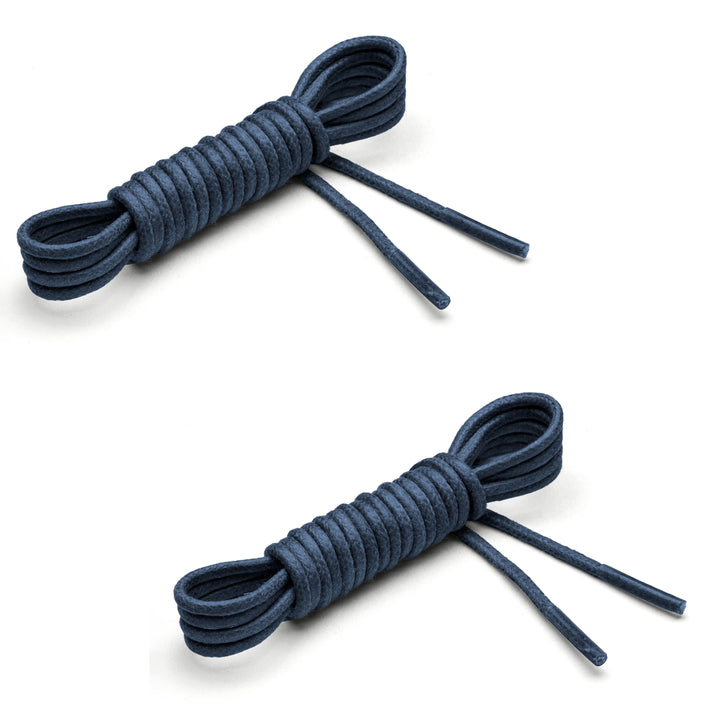 Extra Thin Waxed Cotton Laces (2 Pairs) | Navy