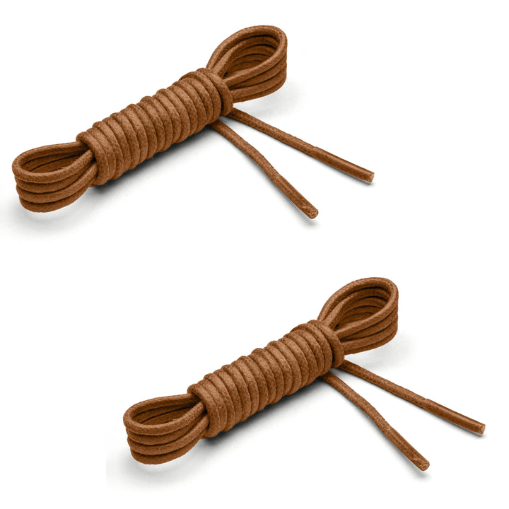 Extra Thin Waxed Cotton Laces (2 Pairs) | Walnut