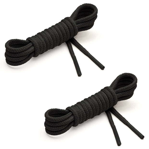 Standard Waxed Laces (2 Pairs) | Black