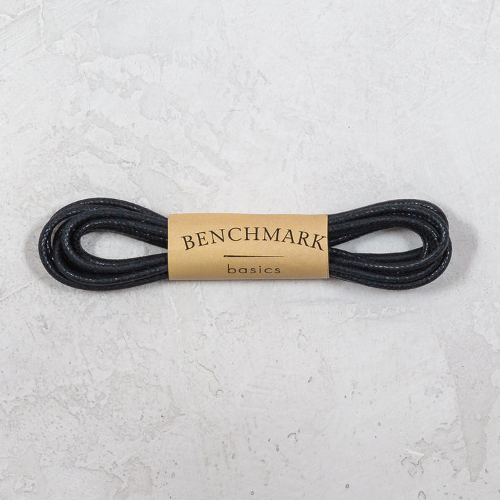 Thin Waxed Cotton Laces (2 Pairs) | Black