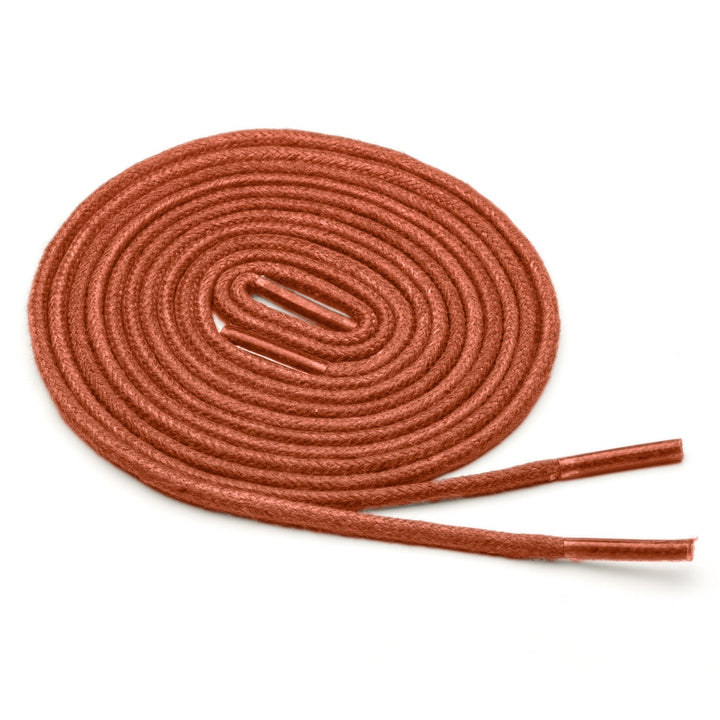 Thin Waxed Cotton Laces (2 Pairs) | Burnt Orange