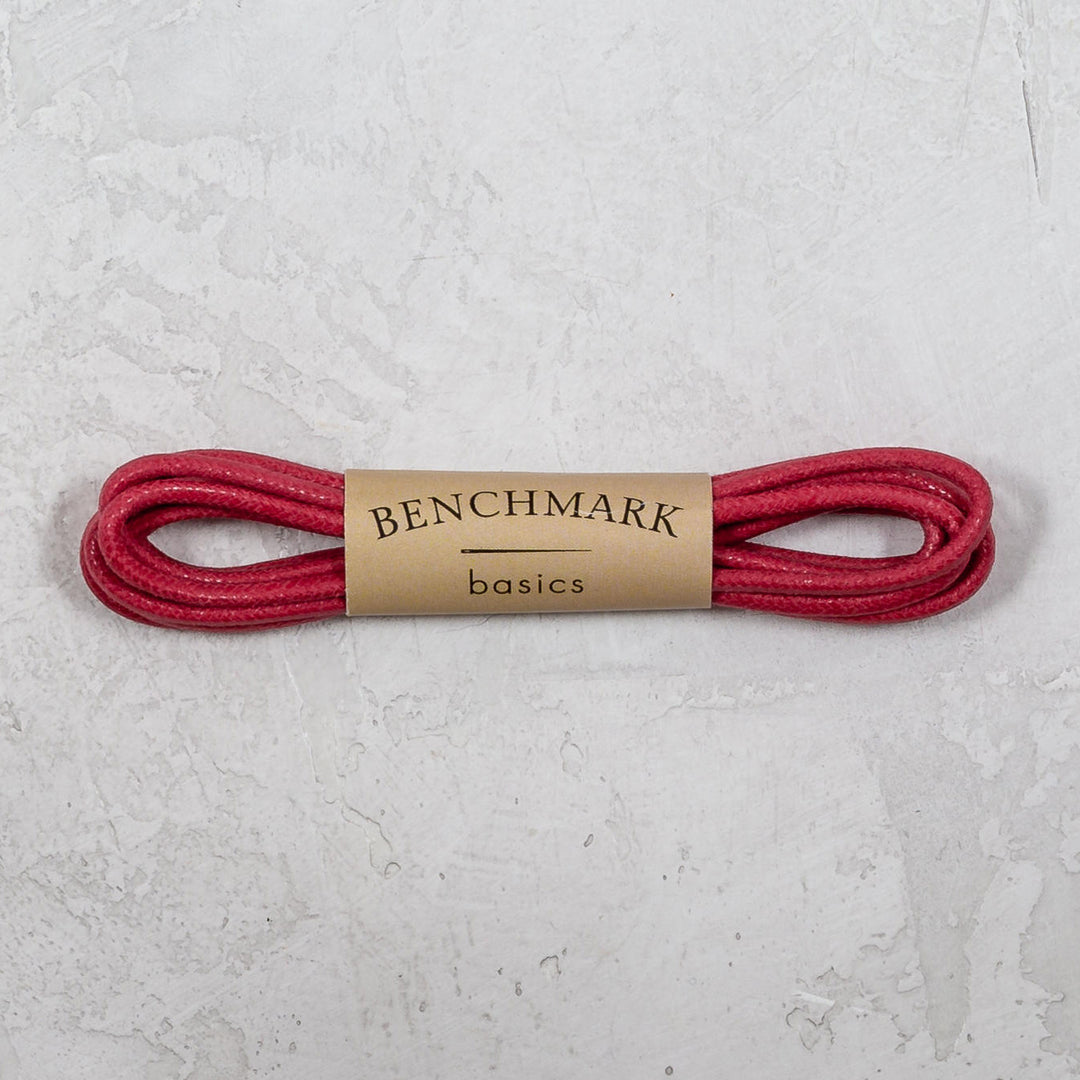 Thin Waxed Cotton Laces (2 Pairs) | Cherry Red