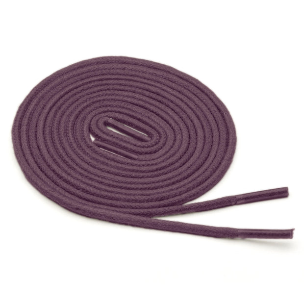Thin Waxed Cotton Laces (2 Pairs) | Eggplant