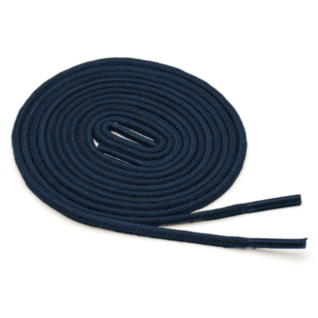 Thin Waxed Cotton Laces (2 Pairs) | Navy Blue