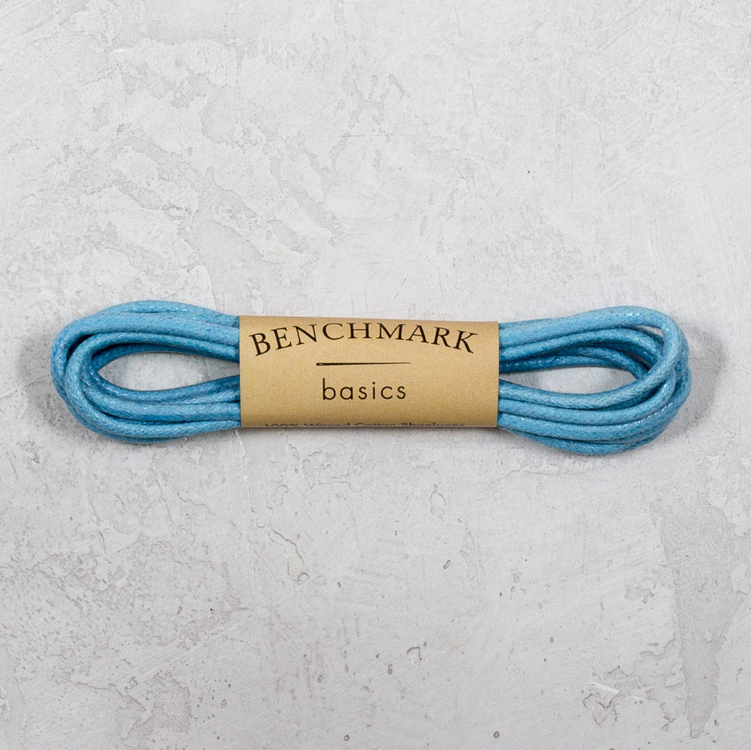 Thin Waxed Cotton Laces (2 Pairs) | Sky Blue