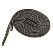 Flat Waxed Cotton Laces (2 Pairs) | Charcoal Grey