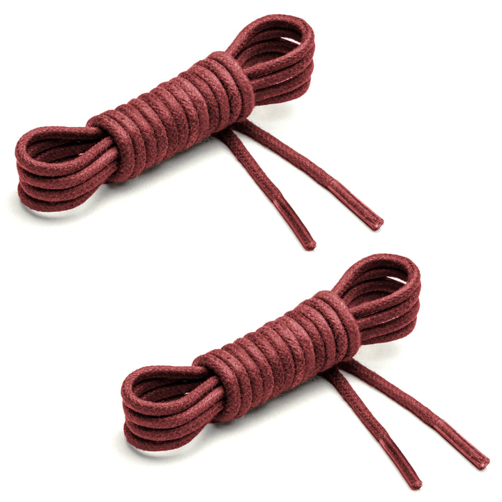 Thin Waxed Cotton Laces (2 Pairs) | Brick Red