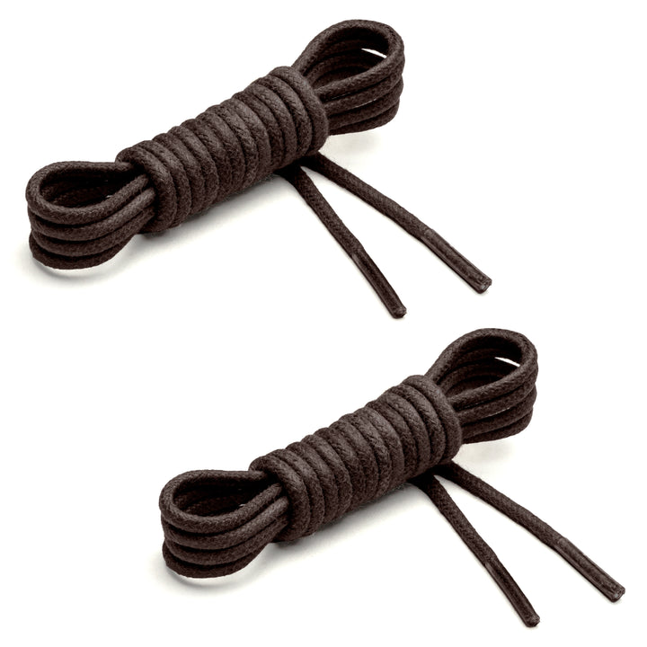 Thin Waxed Cotton Laces (2 Pairs) | Dark Brown