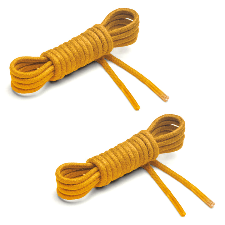 Thin Waxed Cotton Laces (2 Pairs) | Lemon