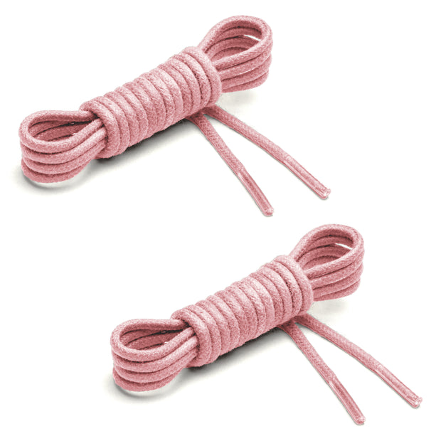 Thin Waxed Cotton Laces (2 Pairs) | Pink