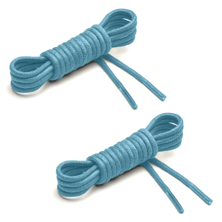 Thin Waxed Cotton Laces (2 Pairs) | Sky Blue