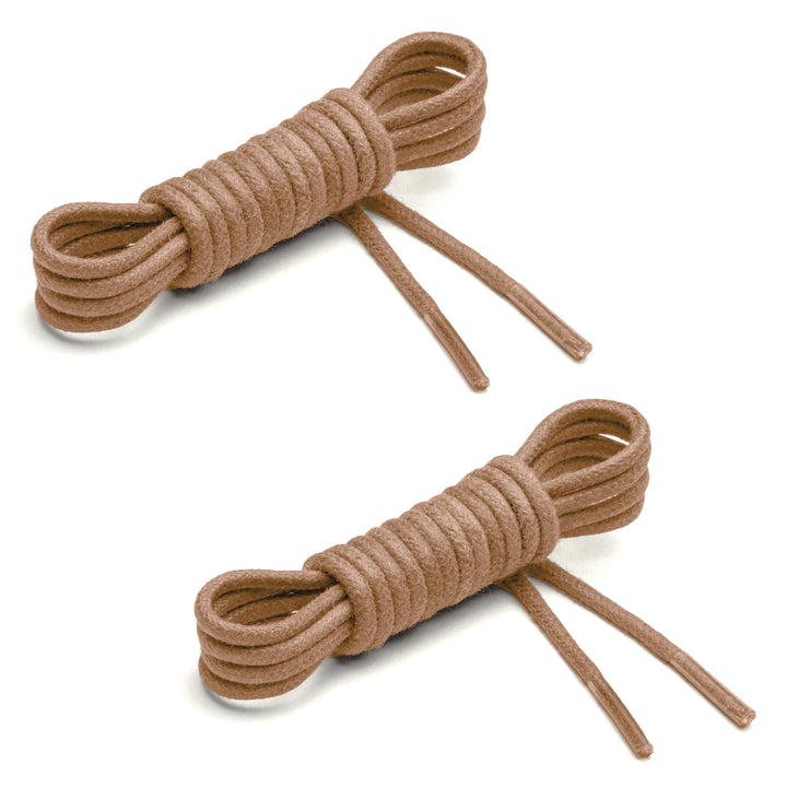 Thin Waxed Cotton Laces (2 Pairs) | Tan