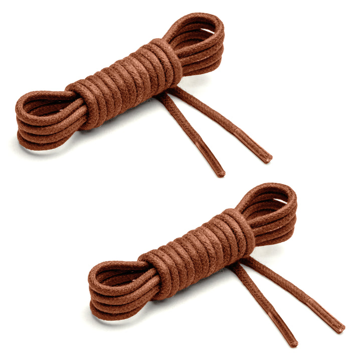 Thin Waxed Cotton Laces (2 Pairs) | Walnut
