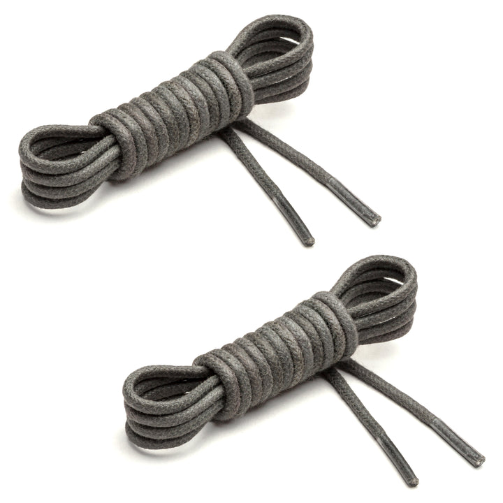 Thin Waxed Cotton Laces (2 Pairs) | Slate Grey