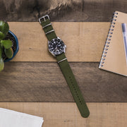 army-green-ballistic-nylon-nato-watchband-on-watch