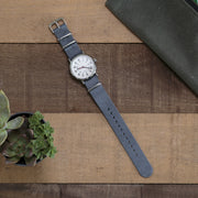 slate-gray-ballistic-nylon-nato-watchband-on-watch