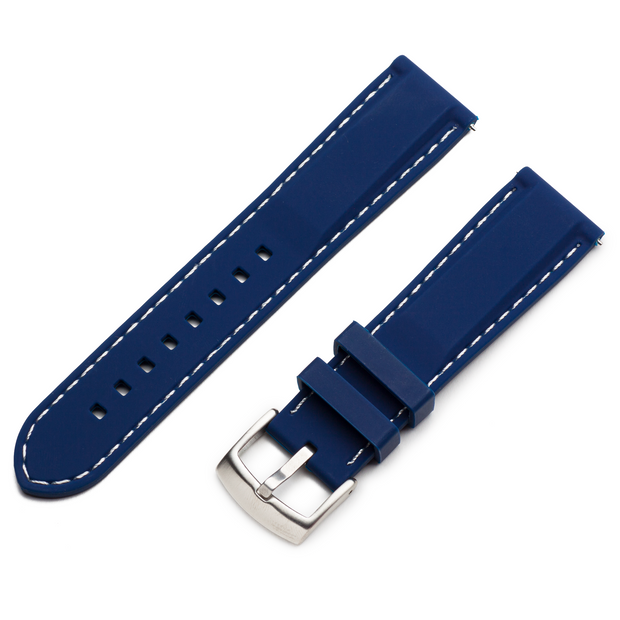 Classic Silicone Quick Release | Navy / White Stitching
