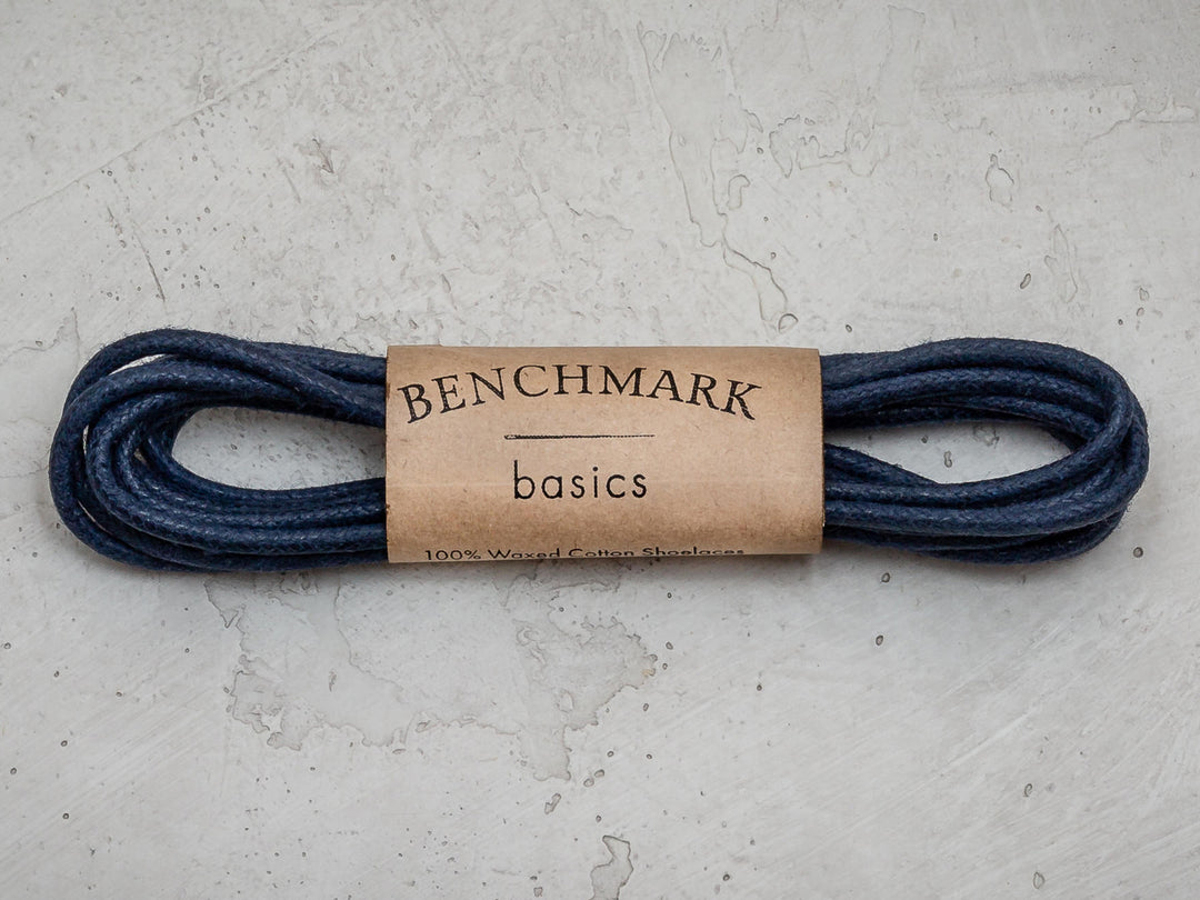 Extra Thin Waxed Cotton Laces (2 Pairs) | Navy