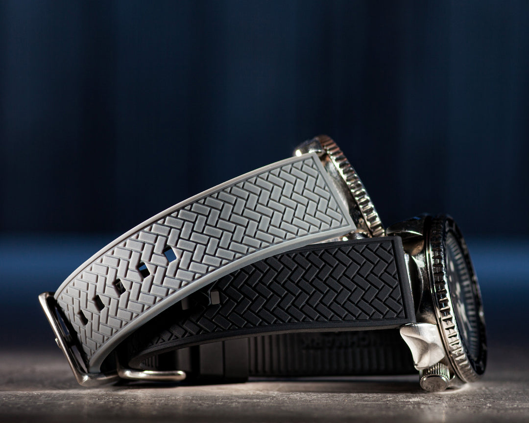 Herringbone Pattern Silicone Quick Release | Black
