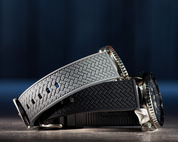 Herringbone Pattern Silicone Quick Release | Black
