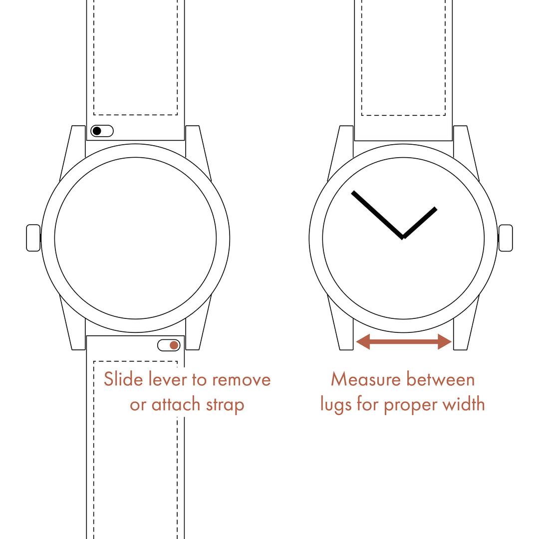 Classic Silicone Quick Release | Orange / White Stitching