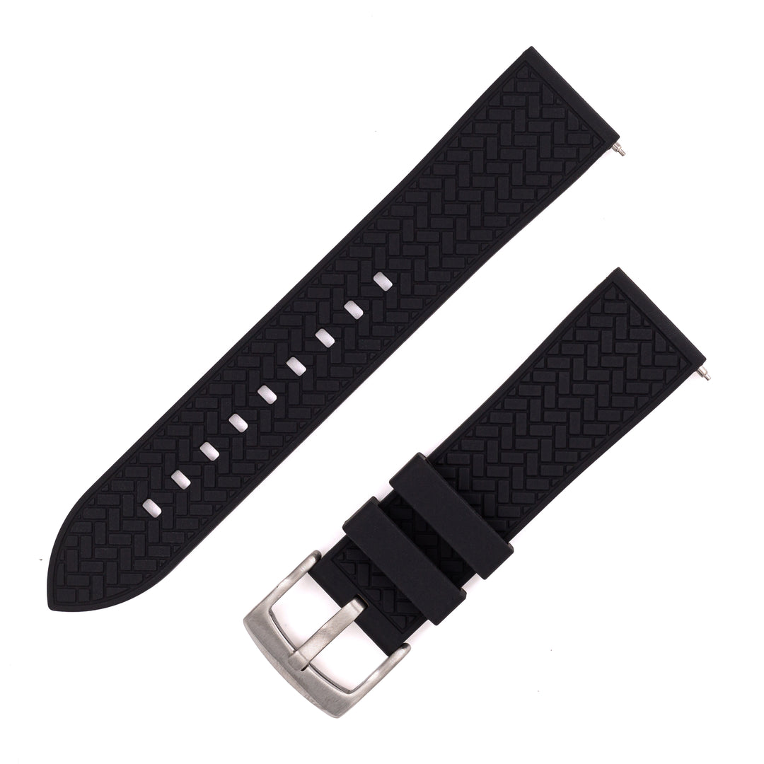 Herringbone Pattern Silicone Quick Release | Black