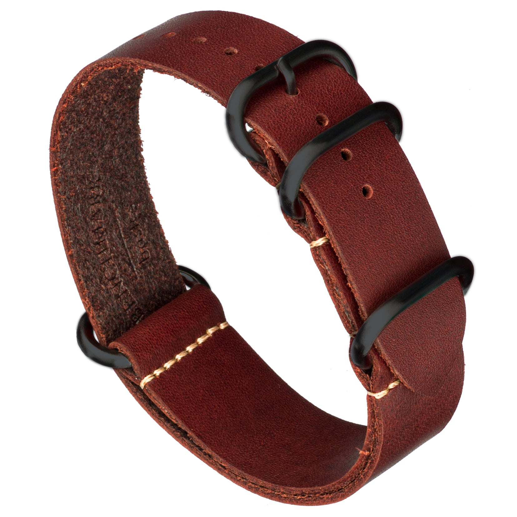 【新品未使用】ONE TRICK PONY Slap bracelet ブラウン Crazy Horse Oiled Leather Zulu Slip-Through Watch Band – Benchmark